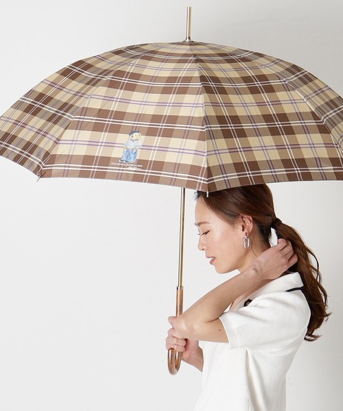 POLO RALPH LAUREN（ポロ ラルフ ローレン）の「長傘 雨傘 POLO BEAR×チェック（長傘・レディース・レッド/ダークブルー/ベージュ/キャメル・FREE）」の3枚目の写真