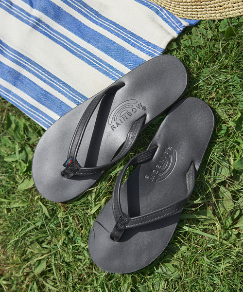 FRAMeWORK(フレームワーク)の「【RAINBOW SANDALS/レインボーサンダル】SINGLE LAYER LEATHER 1/2(サンダル・レディース・ブラック・MEDIUM/SMALL)」の1枚目の写真