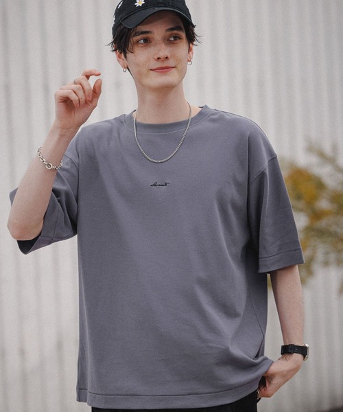 RAGEBLUE（レイジブルー）の「スムースコットン/プチ刺繍Tシャツ（Tシャツ/カットソー・メンズ・ライトブルー/ブラック/グレー系その他/ホワイト・SMALL/LARGE/MEDIUM）」の4枚目の写真