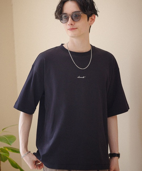 RAGEBLUE（レイジブルー）の「スムースコットン/プチ刺繍Tシャツ（Tシャツ/カットソー・メンズ・ライトブルー/ブラック/グレー系その他/ホワイト・SMALL/LARGE/MEDIUM）」の3枚目の写真