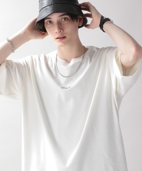 RAGEBLUE（レイジブルー）の「スムースコットン/プチ刺繍Tシャツ（Tシャツ/カットソー・メンズ・ライトブルー/ブラック/グレー系その他/ホワイト・SMALL/LARGE/MEDIUM）」の13枚目の写真