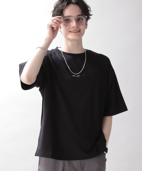 RAGEBLUE（レイジブルー）の「スムースコットン/プチ刺繍Tシャツ（Tシャツ/カットソー・メンズ・ライトブルー/ブラック/グレー系その他/ホワイト・SMALL/LARGE/MEDIUM）」の5枚目の写真