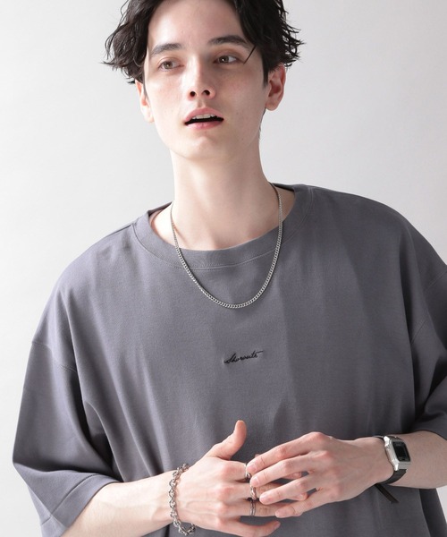 RAGEBLUE（レイジブルー）の「スムースコットン/プチ刺繍Tシャツ（Tシャツ/カットソー・メンズ・ライトブルー/ブラック/グレー系その他/ホワイト・SMALL/LARGE/MEDIUM）」の10枚目の写真