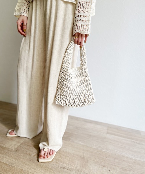 ISOOK（アイスー）の「【ZOZO限定】Mesh mini hand bag / メッシュミニハンドバッグ（ハンドバッグ・レディース・アイボリー/ブラック/ブルー・FREE）」の2枚目の写真