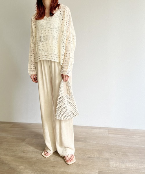 ISOOK（アイスー）の「【ZOZO限定】Mesh mini hand bag / メッシュミニハンドバッグ（ハンドバッグ・レディース・アイボリー/ブラック/ブルー・FREE）」の11枚目の写真