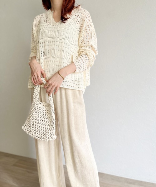 ISOOK（アイスー）の「【ZOZO限定】Mesh mini hand bag / メッシュミニハンドバッグ（ハンドバッグ・レディース・アイボリー/ブラック/ブルー・FREE）」の15枚目の写真