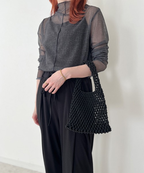 ISOOK（アイスー）の「【ZOZO限定】Mesh mini hand bag / メッシュミニハンドバッグ（ハンドバッグ・レディース・アイボリー/ブラック/ブルー・FREE）」の20枚目の写真