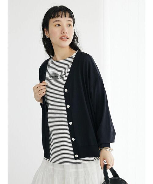 CRAFT STANDARD BOUTIQUE（クラフトスタンダードブティック）の「機能性ニット 長袖カーディガン（カーディガン/ボレロ・レディース・レッド/ネイビー/ブラック/ベージュ・FREE）」の9枚目の写真