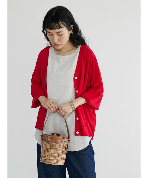 CRAFT STANDARD BOUTIQUE（クラフトスタンダードブティック）の「機能性ニット 長袖カーディガン（カーディガン/ボレロ・レディース・レッド/ネイビー/ブラック/ベージュ・FREE）」の18枚目の写真