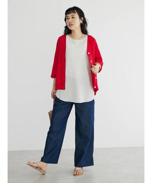 CRAFT STANDARD BOUTIQUE（クラフトスタンダードブティック）の「機能性ニット 長袖カーディガン（カーディガン/ボレロ・レディース・レッド/ネイビー/ブラック/ベージュ・FREE）」の19枚目の写真