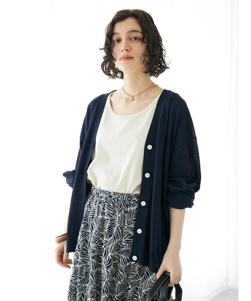 CRAFT STANDARD BOUTIQUE（クラフトスタンダードブティック）の「機能性ニット 長袖カーディガン（カーディガン/ボレロ・レディース・レッド/ネイビー/ブラック/ベージュ・FREE）」の21枚目の写真