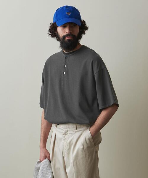 Steven Alan（スティーブンアラン）の「＜Steven Alan＞ CR HENLEY NECK SSL TEE -LOOSE/Tシャツ（Tシャツ/カットソー・メンズ・ダークブラウン/ダークグレー/ネイビー・S/M/L/XL）」の13枚目の写真