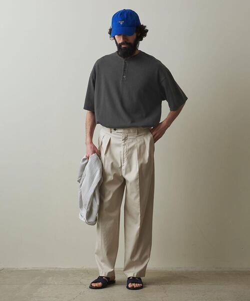 Steven Alan（スティーブンアラン）の「＜Steven Alan＞ CR HENLEY NECK SSL TEE -LOOSE/Tシャツ（Tシャツ/カットソー・メンズ・ダークブラウン/ダークグレー/ネイビー・S/M/L/XL）」の16枚目の写真