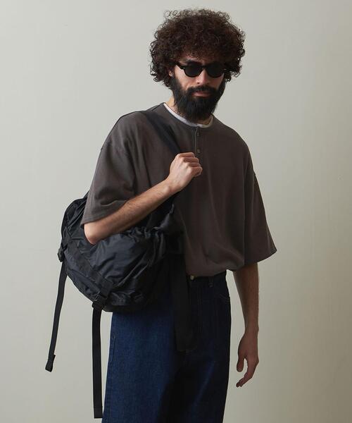 Steven Alan（スティーブンアラン）の「＜Steven Alan＞ CR HENLEY NECK SSL TEE -LOOSE/Tシャツ（Tシャツ/カットソー・メンズ・ダークブラウン/ダークグレー/ネイビー・S/M/L/XL）」の19枚目の写真