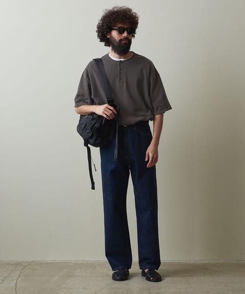 Steven Alan（スティーブンアラン）の「＜Steven Alan＞ CR HENLEY NECK SSL TEE -LOOSE/Tシャツ（Tシャツ/カットソー・メンズ・ダークブラウン/ダークグレー/ネイビー・S/M/L/XL）」の10枚目の写真