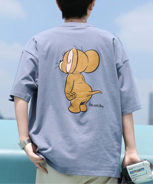 Tom＆Jerry（トムアンドジェリー）の「【neos -addictive design-】TOM&JERRY トムとジェリー ビッグシルエット アメコミ バックプリント 刺繍 Tシャツ（Tシャツ/カットソー・メンズ・スミクロ/ブルー系その他/ホワイト/ホワイト系その他/ホワイト系その他3/ブラック系その他2/ホワイト系その他2/ブラック系その他/ブラック系その他3/ブルー・MEDIUM/LARGE/X-LARGE）」の9枚目の写真