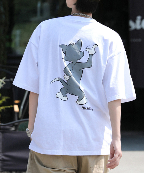 Tom＆Jerry（トムアンドジェリー）の「【neos -addictive design-】TOM&JERRY トムとジェリー ビッグシルエット アメコミ バックプリント 刺繍 Tシャツ（Tシャツ/カットソー・メンズ・スミクロ/ブルー系その他/ホワイト/ホワイト系その他/ホワイト系その他3/ブラック系その他2/ホワイト系その他2/ブラック系その他/ブラック系その他3/ブルー・MEDIUM/LARGE/X-LARGE）」の4枚目の写真