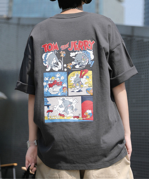 Tom＆Jerry（トムアンドジェリー）の「【neos -addictive design-】TOM&JERRY トムとジェリー ビッグシルエット アメコミ バックプリント 刺繍 Tシャツ（Tシャツ/カットソー・メンズ・スミクロ/ブルー系その他/ホワイト/ホワイト系その他/ホワイト系その他3/ブラック系その他2/ホワイト系その他2/ブラック系その他/ブラック系その他3/ブルー・MEDIUM/LARGE/X-LARGE）」の7枚目の写真