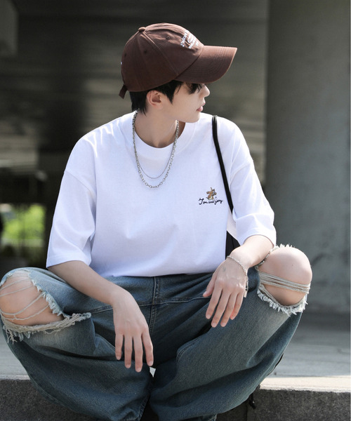 Tom＆Jerry（トムアンドジェリー）の「【neos -addictive design-】TOM&JERRY トムとジェリー ビッグシルエット アメコミ バックプリント 刺繍 Tシャツ（Tシャツ/カットソー・メンズ・スミクロ/ブルー系その他/ホワイト/ホワイト系その他/ホワイト系その他3/ブラック系その他2/ホワイト系その他2/ブラック系その他/ブラック系その他3/ブルー・MEDIUM/LARGE/X-LARGE）」の22枚目の写真