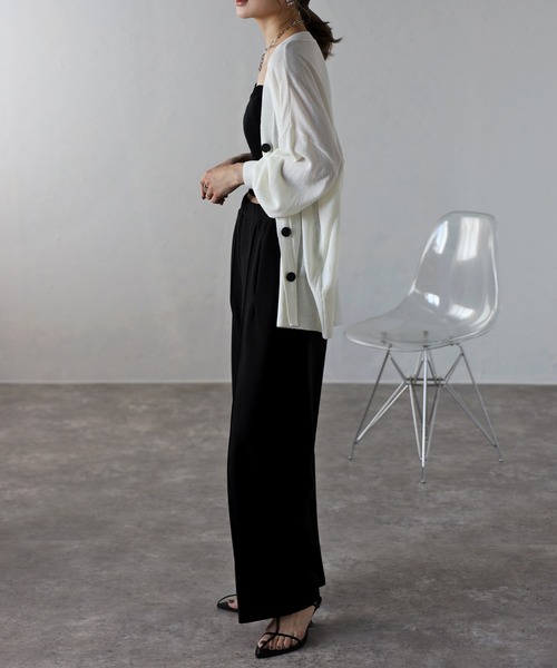 Bonjour Sagan(ボンジュールサガン)の「ニットリブビスチェ(チューブトップ・レディース・グレー/ブラック/アイボリー・FREE)」の10枚目の写真