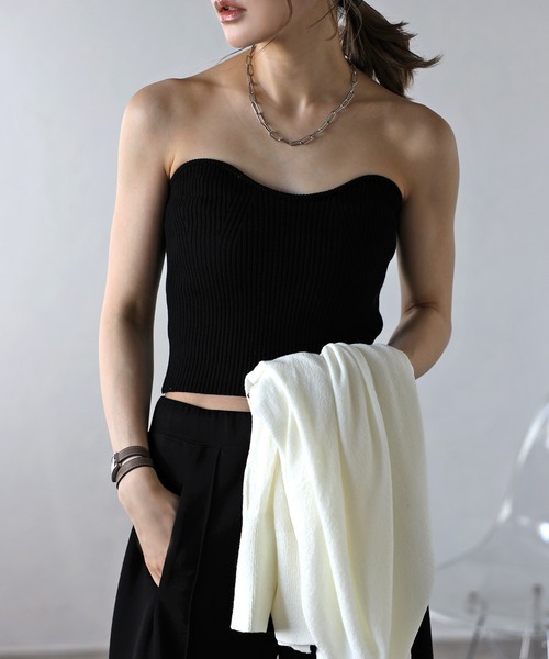 Bonjour Sagan（ボンジュールサガン）の「ニットリブビスチェ