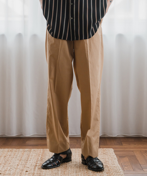 EDIFICE(エディフィス)の「コットン/フレンチリネン ワイドパンツ(その他パンツ・メンズ・ベージュ/ブラック/ホワイト・LARGE/MEDIUM)」の6枚目の写真