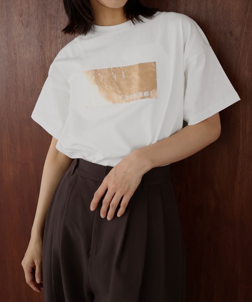 hellam(へラム)の「【入荷禁止】シルバーヴィンテージプリントTシャツ(Tシャツ/カットソー・レディース・ブラック/オフホワイト/ホワイト/チャコール/グレー/ホワイト×ブルー/ホワイト×ブラック/ホワイト×ピンク・FREE)」の14枚目の写真