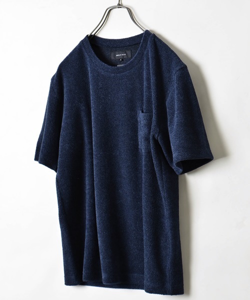 SHIPS JET BLUE(シップスジェットブルー)の「SHIPS JET BLUE (シップス ジェットブルー): イズミールパイル ボーダー ポケットTシャツ■(Tシャツ/カットソー・メンズ・ネイビー/ブルー/ナチュラル/グレー・LARGE/SMALL/MEDIUM)」の4枚目の写真