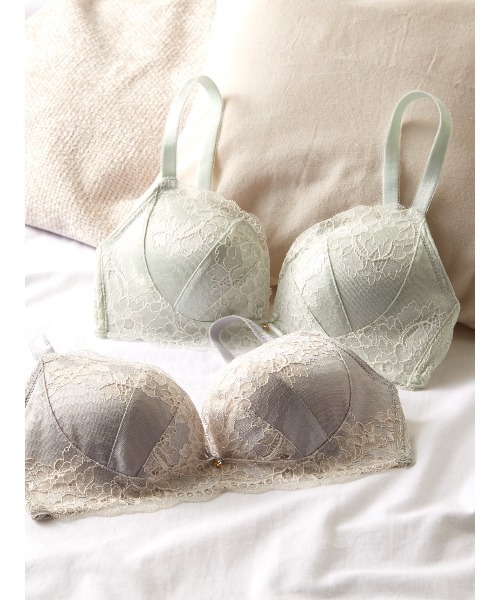 tutuanna（チュチュアンナ）の「[育乳ブラ]谷間を作ってしっかり盛れる ネオアドアステラブラ（ブラジャー・レディース・ブラック/ホワイト×グリーン/シルバーグレー/ピンク/レッド/クリーム/ネイビー/オフホワイト/グリーン/チャコール/ホワイト系その他/ダークグリーン・A70/E80/B70/E65/A65/D75/B75/D70/D65/E70/C65/C70/E75/C75/B65/A75/C80/B80/D80）」の13枚目の写真