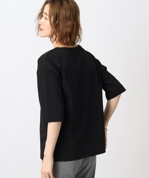 grove（グローブ）の「◆【ひんやり】5分袖ロゴプリントTシャツ（Tシャツ/カットソー・レディース・ブラック/ベージュ系その他4/ホワイト系3/オフホワイト・02/03/05/01/04）」の10枚目の写真