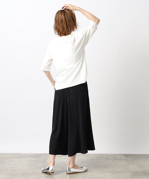 grove（グローブ）の「◆【ひんやり】5分袖ロゴプリントTシャツ（Tシャツ/カットソー・レディース・ブラック/ベージュ系その他4/ホワイト系3/オフホワイト・02/03/05/01/04）」の14枚目の写真