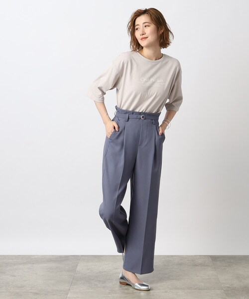 grove（グローブ）の「◆【ひんやり】5分袖ロゴプリントTシャツ（Tシャツ/カットソー・レディース・ブラック/ベージュ系その他4/ホワイト系3/オフホワイト・02/03/05/01/04）」の20枚目の写真