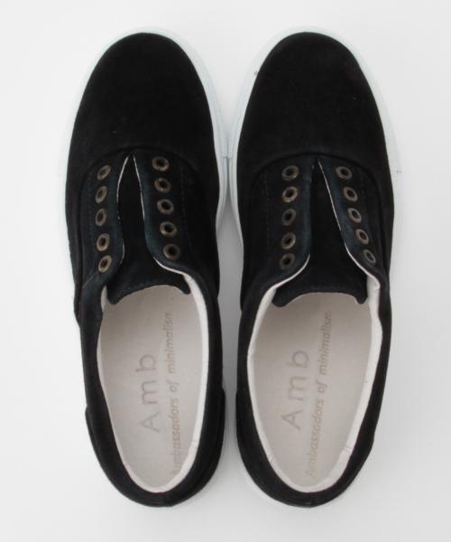 Ray BEAMS（レイビームス）の「Amb / NEW アイレット スニーカー（スニーカー・レディース・ホワイト/ネイビー・37/36/35/38）」の4枚目の写真