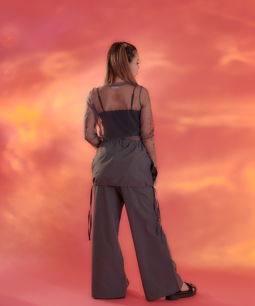 sedacle(セダクル)の「【SDG】print sheer tops(Tシャツ/カットソー・レディース・アイボリー/グレー・FREE)」の13枚目の写真