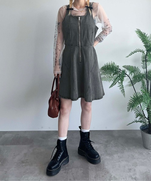 sedacle(セダクル)の「【SDG】print sheer tops(Tシャツ/カットソー・レディース・アイボリー/グレー・FREE)」の21枚目の写真