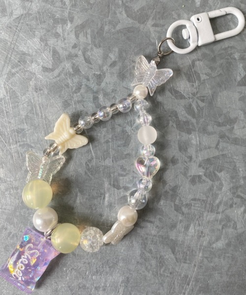 Y2K SYNAPSE FACTORY（ワイツーケー シナプスファクトリー）の「Butterfly Bead Strap Keychain
