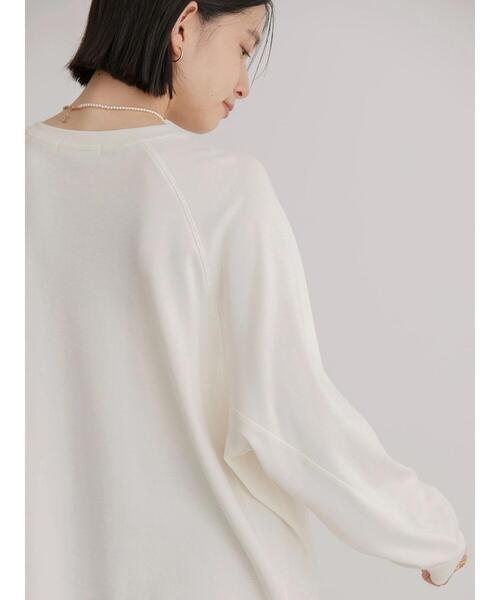 AMERICAN HOLIC（アメリカンホリック）の「ラグランBIGラウンドチュニック（チュニック・レディース・サックスブルー/チャコールグレー/オフホワイト・L/M）」の4枚目の写真