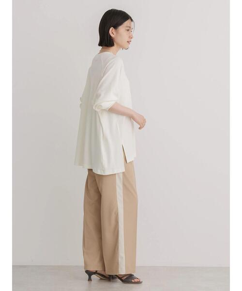 AMERICAN HOLIC（アメリカンホリック）の「ラグランBIGラウンドチュニック（チュニック・レディース・サックスブルー/チャコールグレー/オフホワイト・L/M）」の7枚目の写真