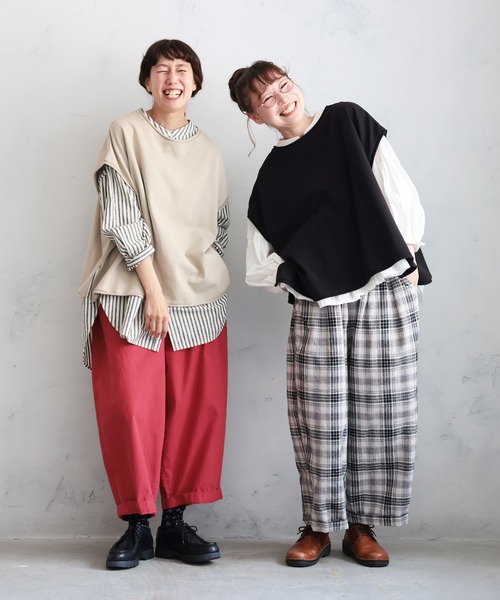 soulberry（ソウルベリー）の「あたりまえベスト（ベスト・レディース・グレイッシュベージュ/ブラック・4L/L/3L/LL/M/5L）」の4枚目の写真