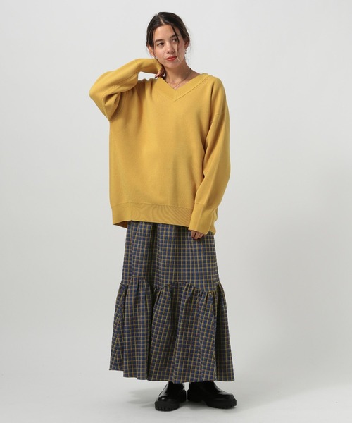 BAYFLOW(ベイフロー)の「チェックティアードスカート(スカート・レディース・ナチュラル/ネイビー・SMALL/MEDIUM)」の12枚目の写真