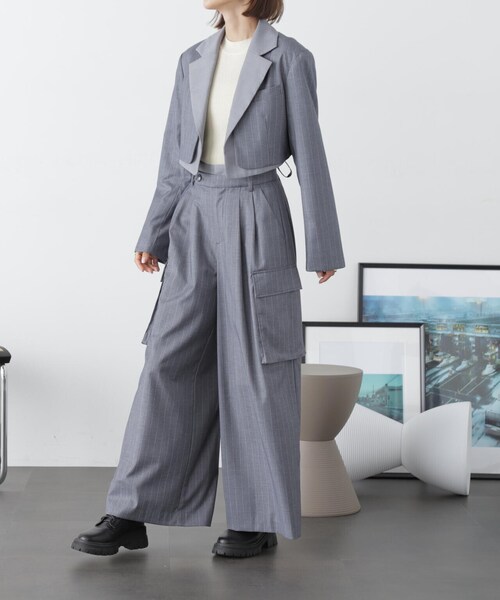 FREE'S MART（フリーズマート）の「◆＜コレクション＞ウエストレイヤードワイドパンツ（スラックス・レディース・グレー系その他・SMALL/MEDIUM）」の21枚目の写真