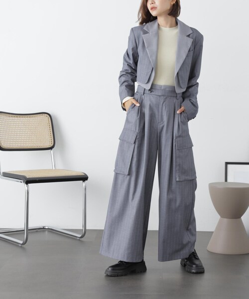 FREE'S MART（フリーズマート）の「◆＜コレクション＞ウエストレイヤードワイドパンツ（スラックス・レディース・グレー系その他・SMALL/MEDIUM）」の22枚目の写真