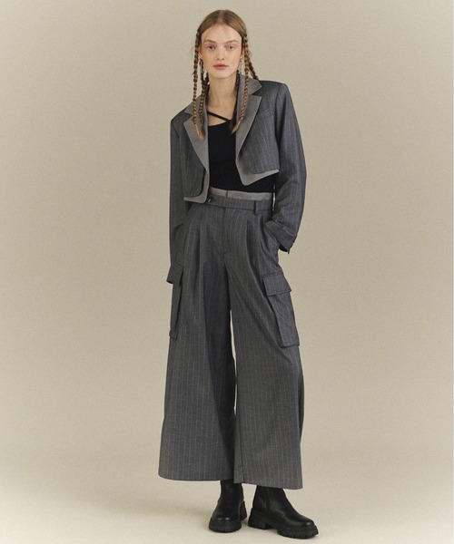 FREE'S MART（フリーズマート）の「◆＜コレクション＞ウエストレイヤードワイドパンツ（スラックス・レディース・グレー系その他・SMALL/MEDIUM）」の2枚目の写真