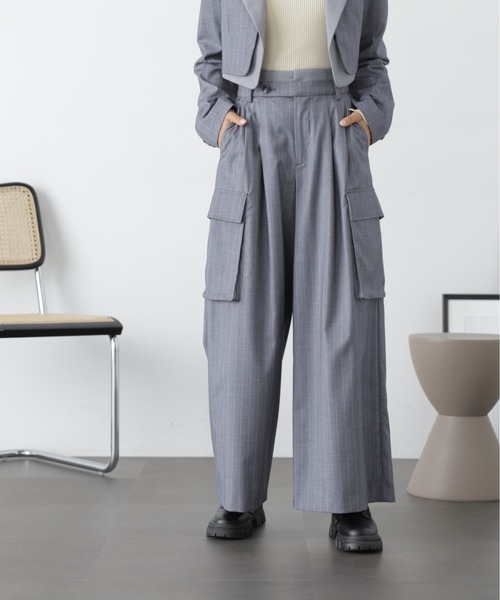 FREE'S MART（フリーズマート）の「◆＜コレクション＞ウエストレイヤードワイドパンツ（スラックス・レディース・グレー系その他・SMALL/MEDIUM）」の3枚目の写真