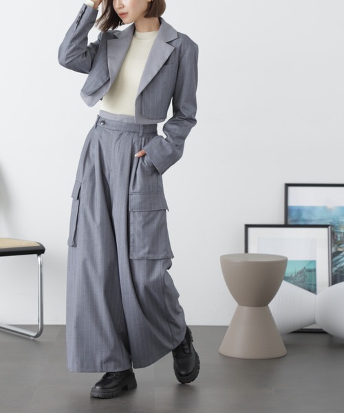 FREE'S MART（フリーズマート）の「◆＜コレクション＞ウエストレイヤードワイドパンツ（スラックス・レディース・グレー系その他・SMALL/MEDIUM）」の6枚目の写真