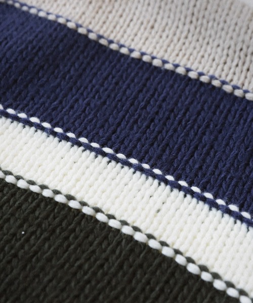 antiqua（アンティカ）の「カラフルマルチボーダーニット（ニット/セーター・レディース・マルチ/ブラックミックス・FREE）」の19枚目の写真