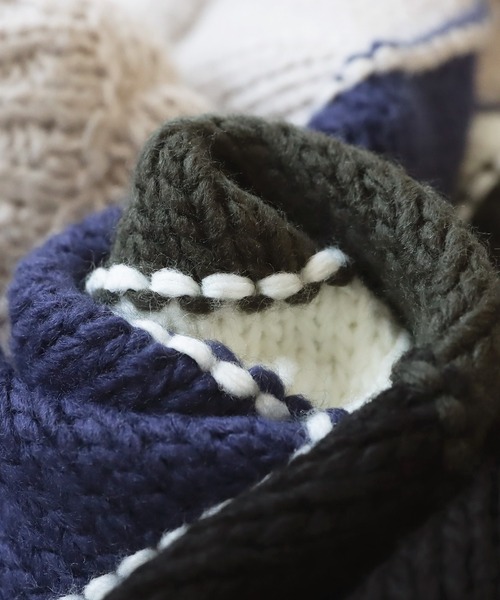 antiqua（アンティカ）の「カラフルマルチボーダーニット（ニット/セーター・レディース・マルチ/ブラックミックス・FREE）」の21枚目の写真