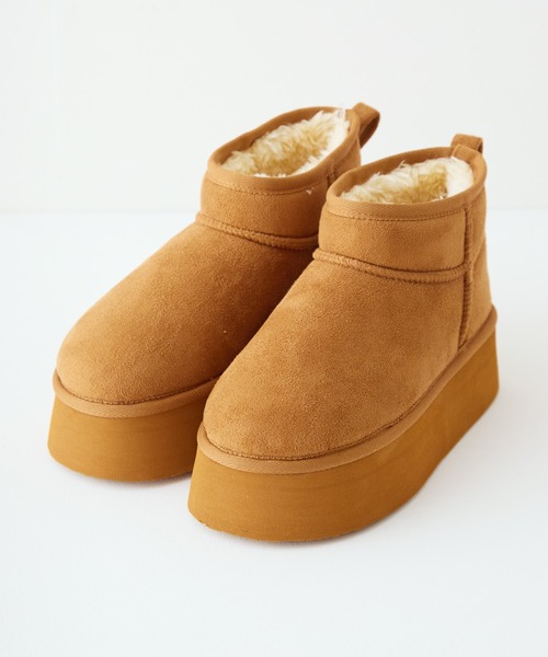 attagirl（アタガール）の「厚底ムートンブーツ（ブーツ・レディース・ブラック/ベージュ/ライトブラウン・L/LL/S/M/SS）」の19枚目の写真