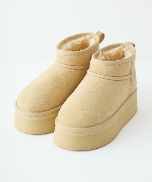 attagirl（アタガール）の「厚底ムートンブーツ（ブーツ・レディース・ブラック/ベージュ/ライトブラウン・L/LL/S/M/SS）」の20枚目の写真