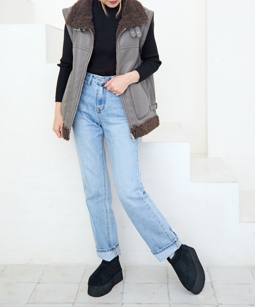 attagirl（アタガール）の「厚底ムートンブーツ（ブーツ・レディース・ブラック/ベージュ/ライトブラウン・L/LL/S/M/SS）」の6枚目の写真